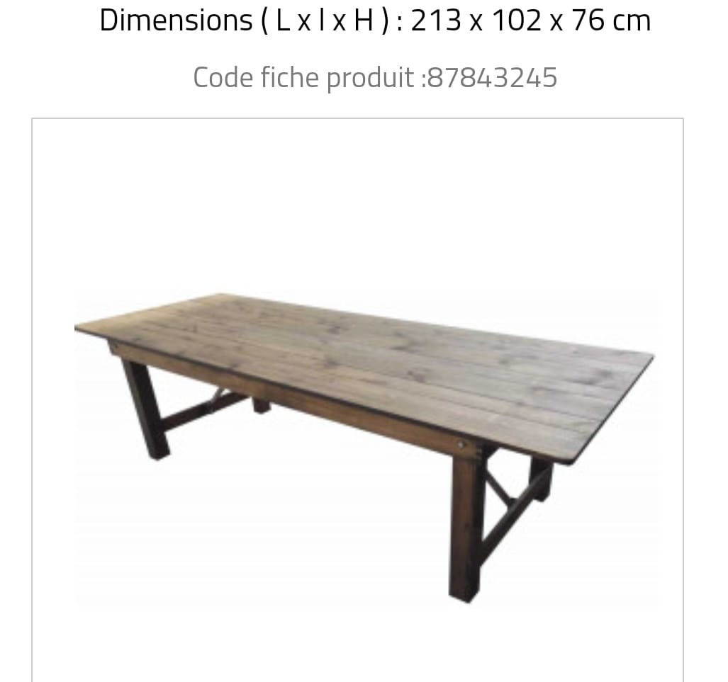 table bois